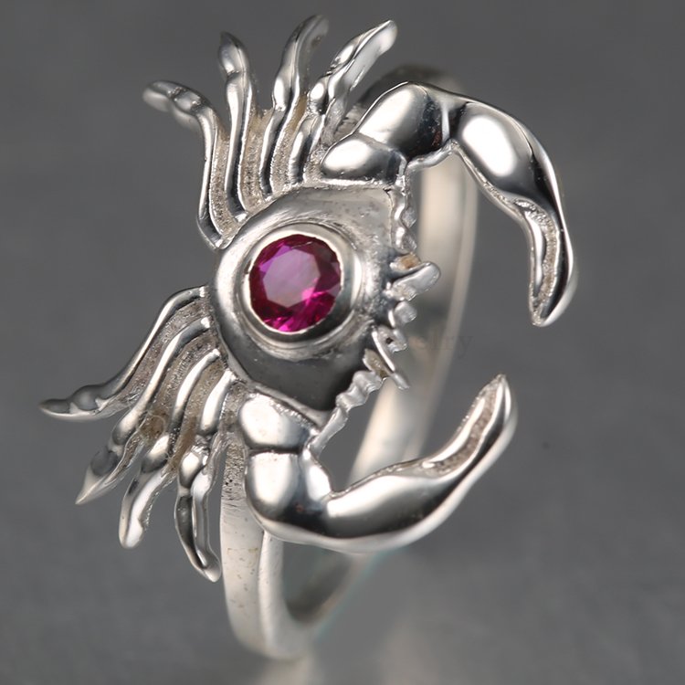 Silver spider ring